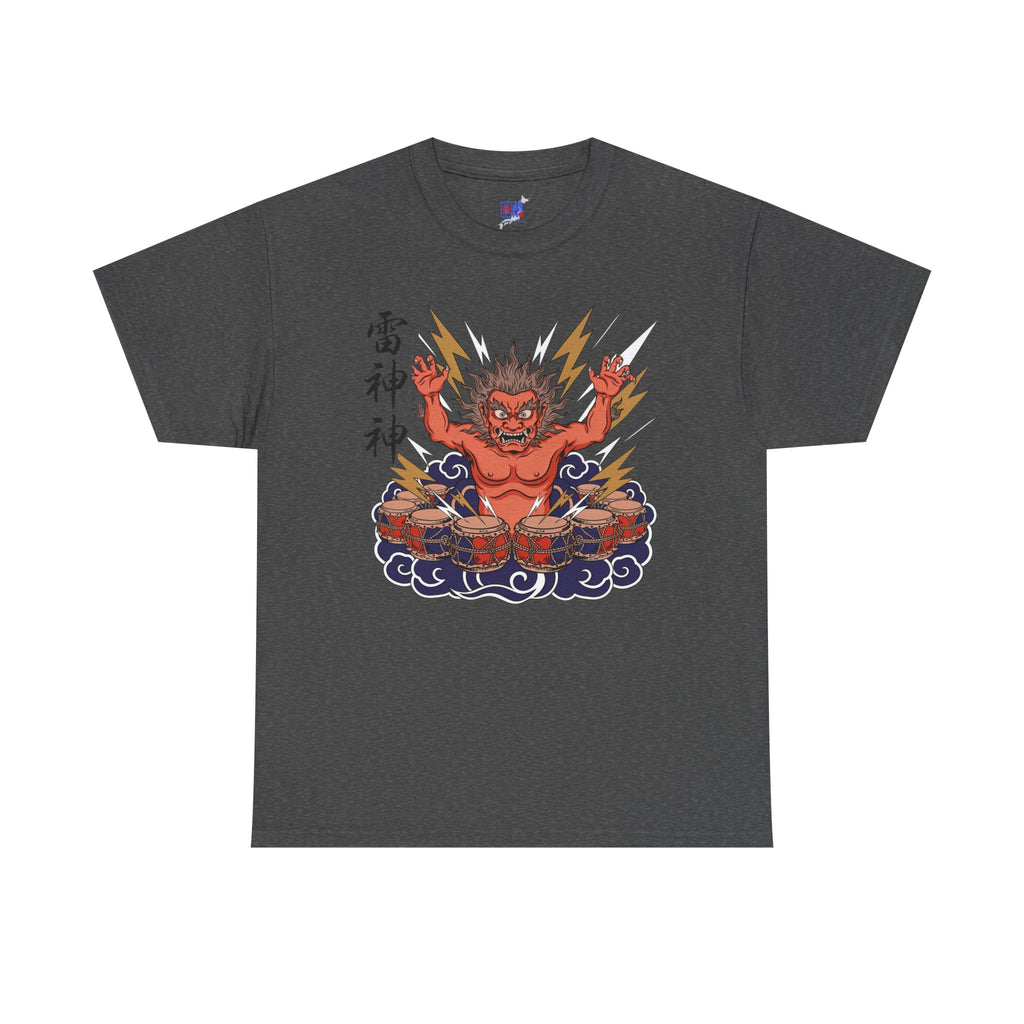 Raijin Thunder God T-Shirt — 雷神 Japanese God of Thunder Men's Tee | Japan Mythology Graphic Shirt