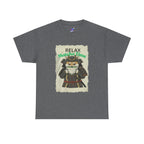Samurai Shiba Inu Drinking Matcha Tee — Relax Matcha Time Graphic T-Shirt