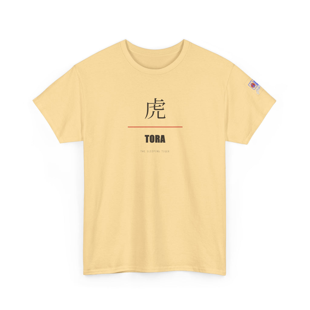 Tora Sleeping Tiger T Shirt Japanese Kanji Graphic Tee Casual Wear