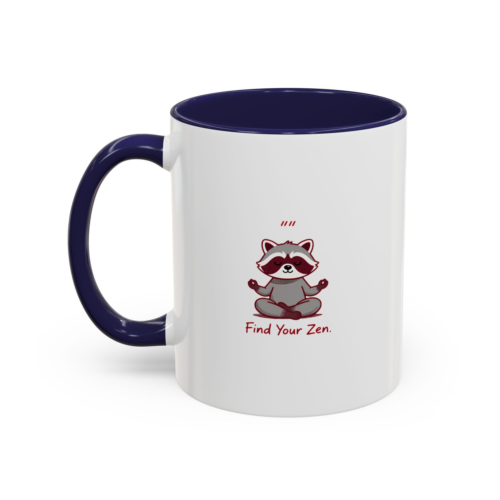Zen Racoon Coffee Mug - "Find Your Zen" Accent Ceramic Mug