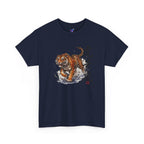Japanese Tiger T-Shirt — 虎 Sumi-e Ink Brush Art Men's Tee | Bold Japan Graphic Shirt