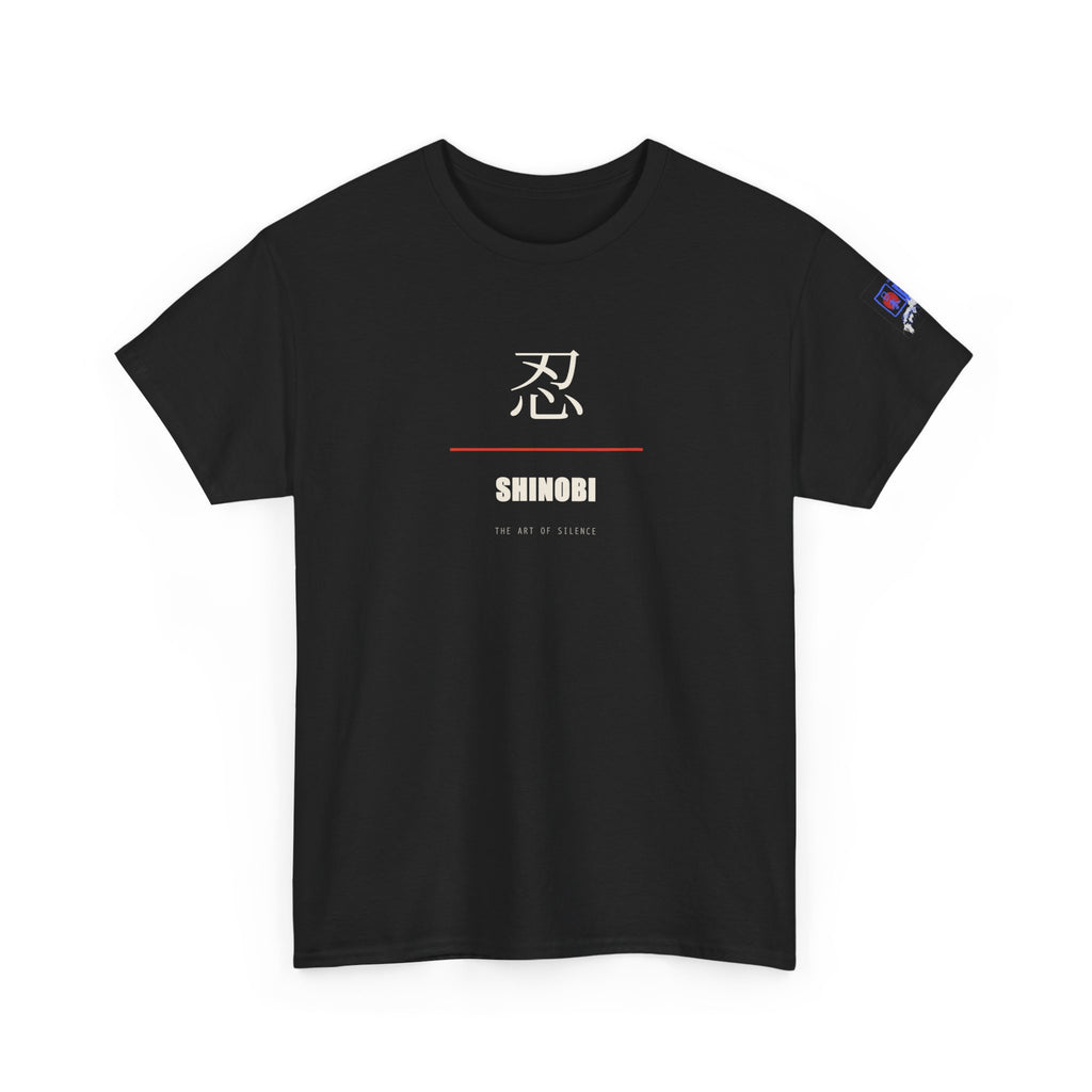 Shinobi T Shirt Ninja Japanese Kanji Tee Silent Warrior Gift for Anime Fans, Martial Arts Lover Clothing, Unique Graphic Shirt for Him