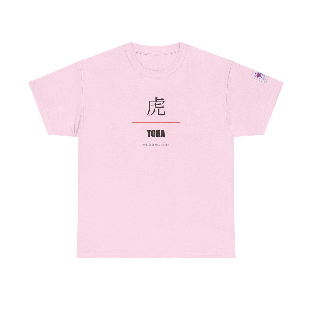 Tora Sleeping Tiger T Shirt Japanese Kanji Graphic Tee Casual Wear