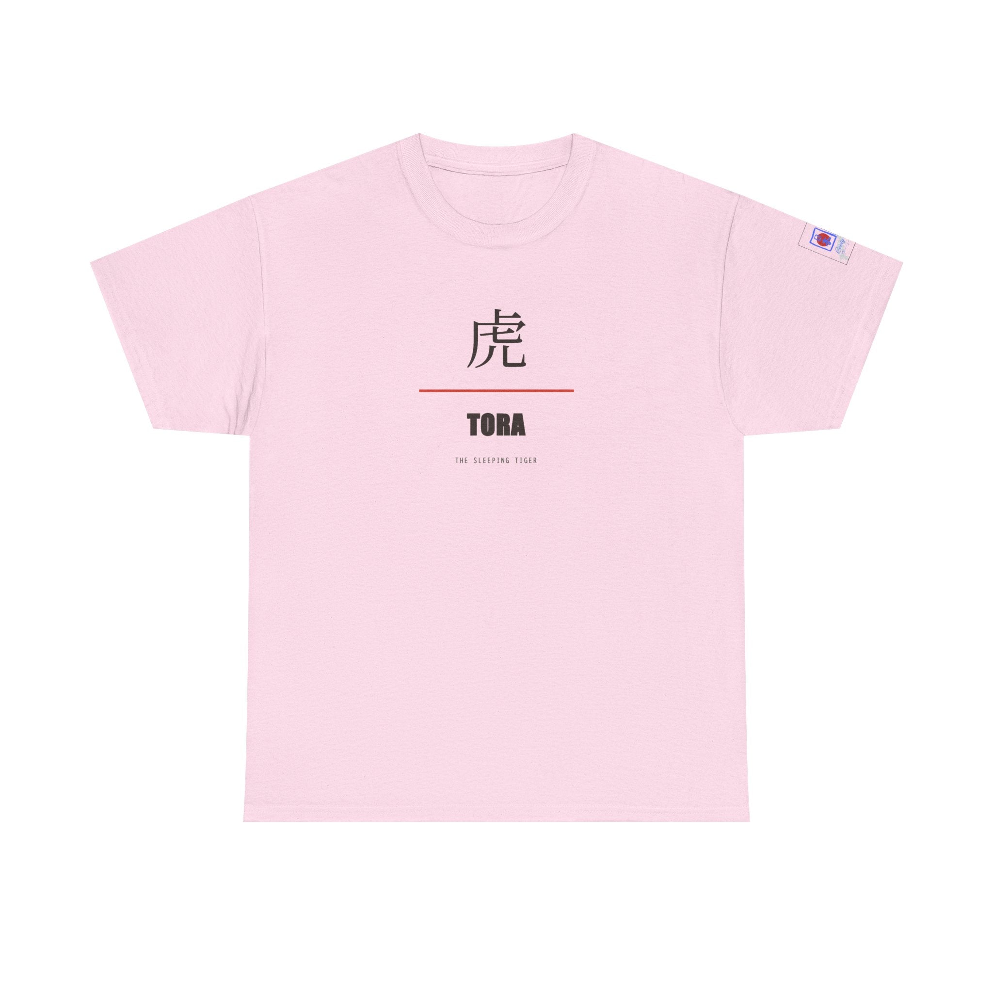 Tora Sleeping Tiger T Shirt Japanese Kanji Graphic Tee Casual Wear
