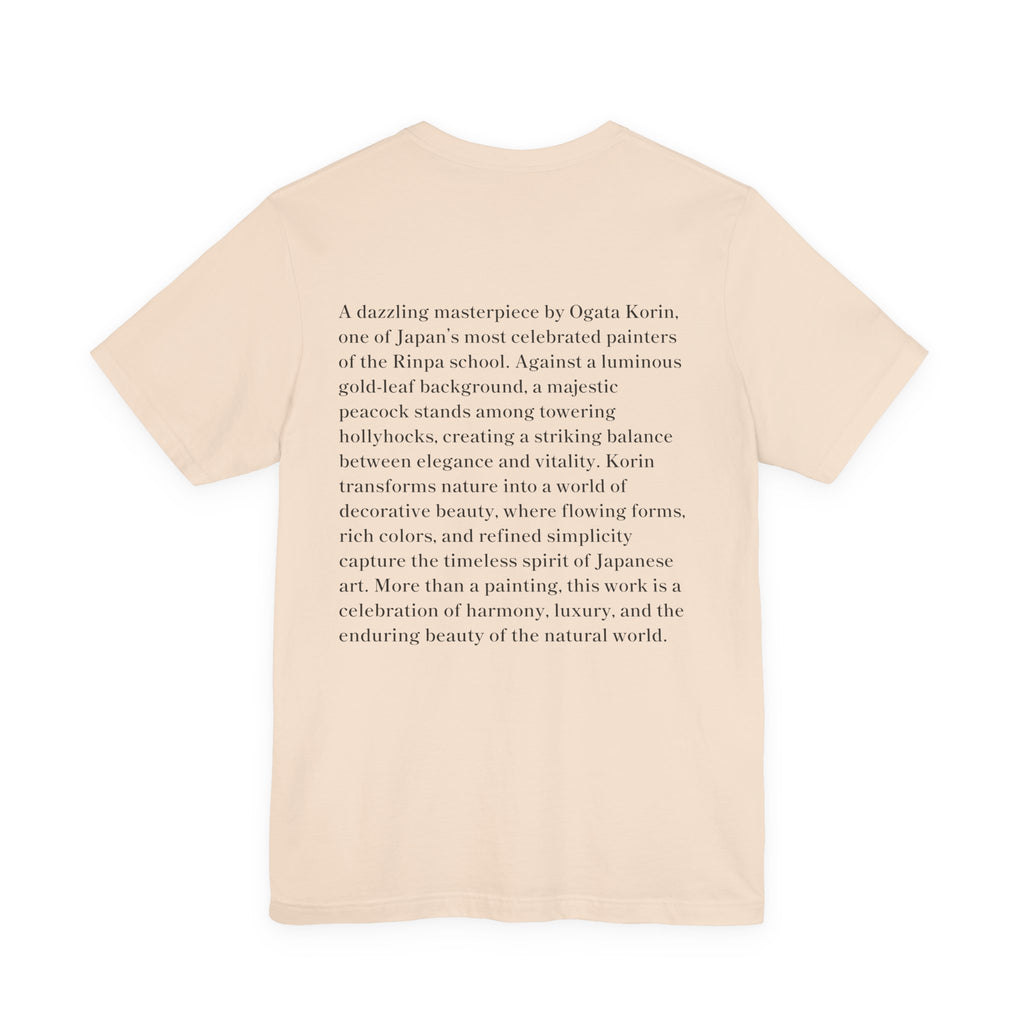 Korin Ogata "Peacock and Hollyhocks Screen", Japanese Art Museum T-Shirt