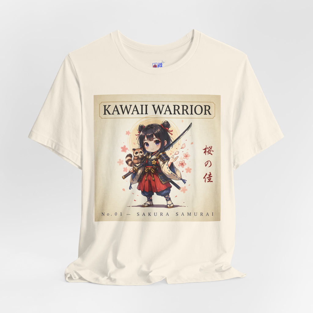 Kawaii Sakura Samurai T-Shirt — Cute Anime Warrior Tee