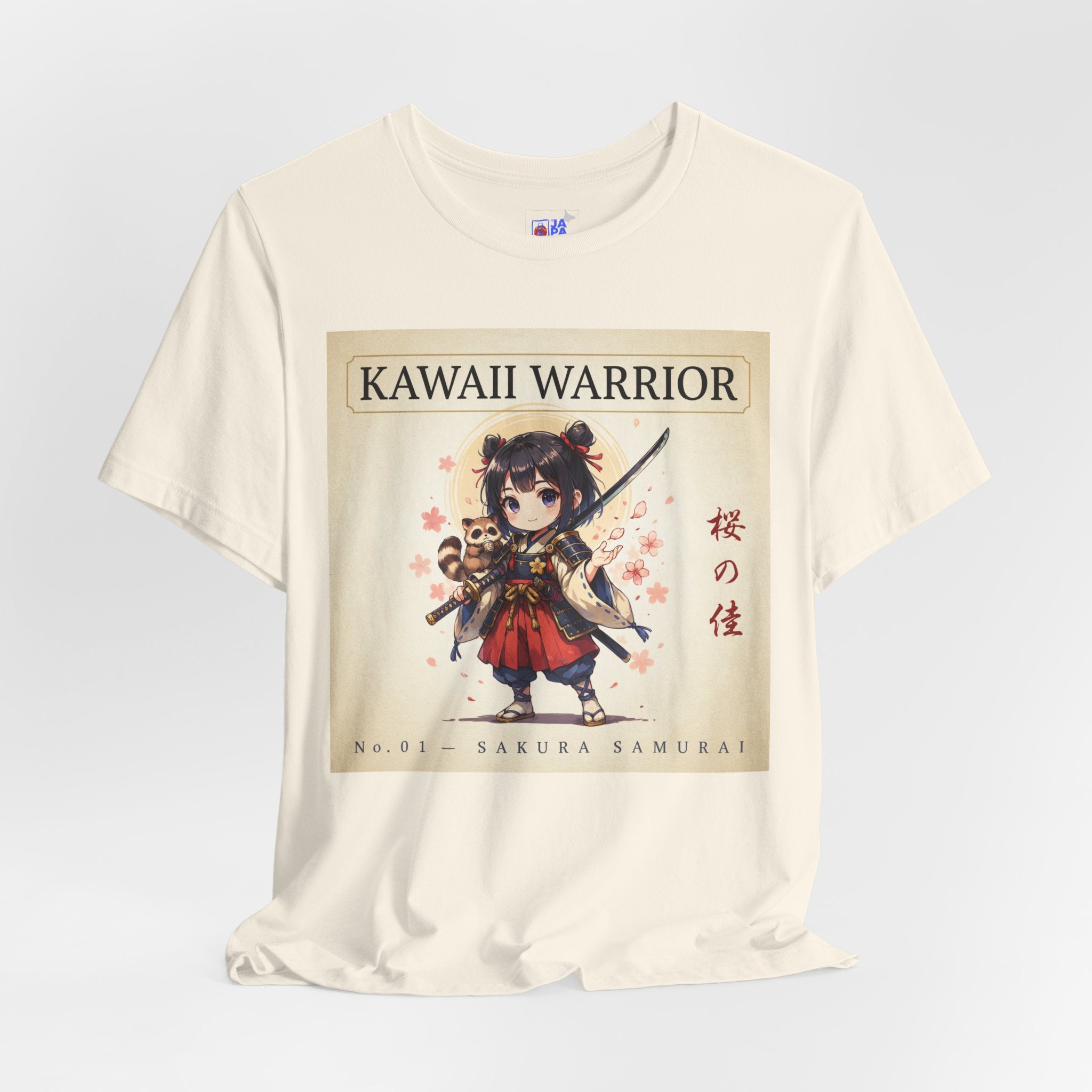 Kawaii Sakura Samurai T-Shirt — Cute Anime Warrior Tee