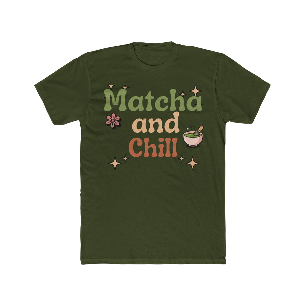 Matcha and Chill Tee | Front-Print Typography Graphic | Matcha Collection