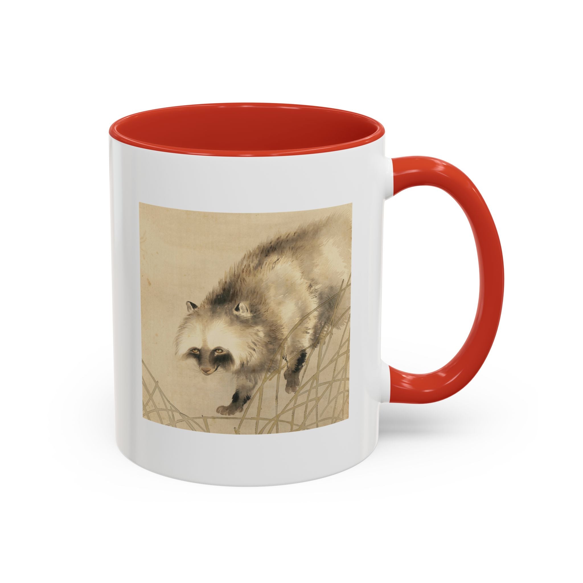 Yoshimura Hōryū "Raccoon Dog Under Moonlight" | Edo-period Japanese Art Mug — Museum Collection
