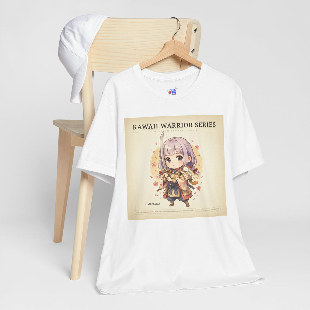 Kawaii Warrior Series T-Shirt, Cute Anime Chibi Warrior Graphic Tee