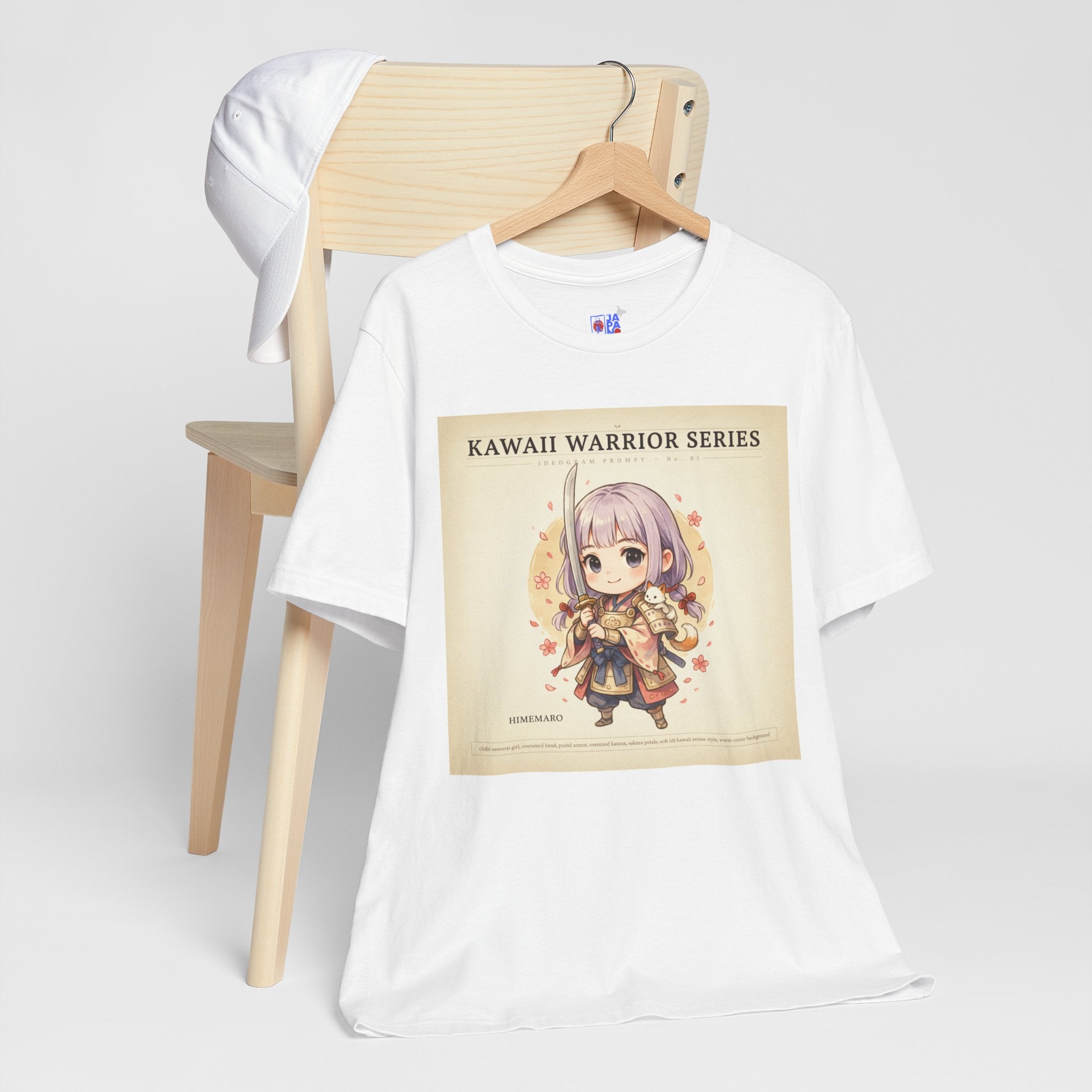 Kawaii Warrior Series T-Shirt, Cute Anime Chibi Warrior Graphic Tee