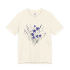 Japanese Kikyō Balloon Flower T-Shirt | Deep Purple Floral Dark Tee | Japan Autumn Botanical Art Shirt