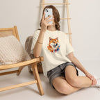 Shiba Inu Watercolor T-Shirt — Colorful Dog Portrait Tee