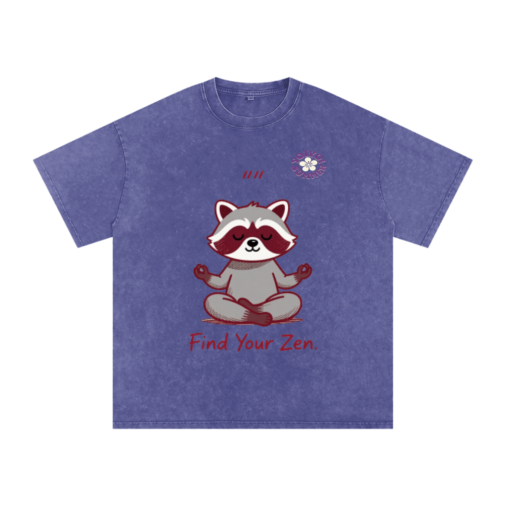 Snow Washed Oversized Cotton T-Shirt