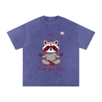 Snow Washed Oversized Cotton T-Shirt