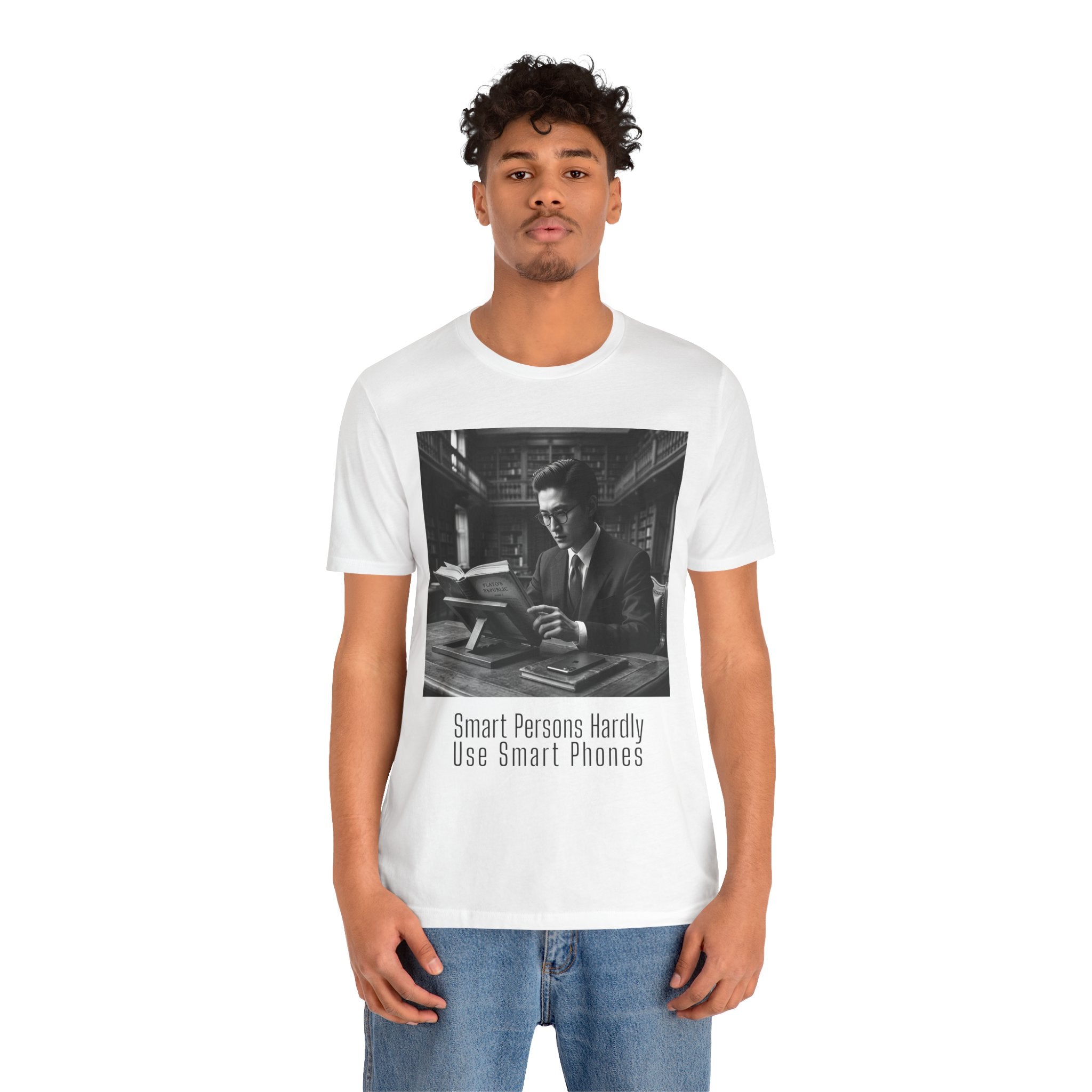 Smart Persons Hardly Use Smartphones | Plato's Republic T-Shirt