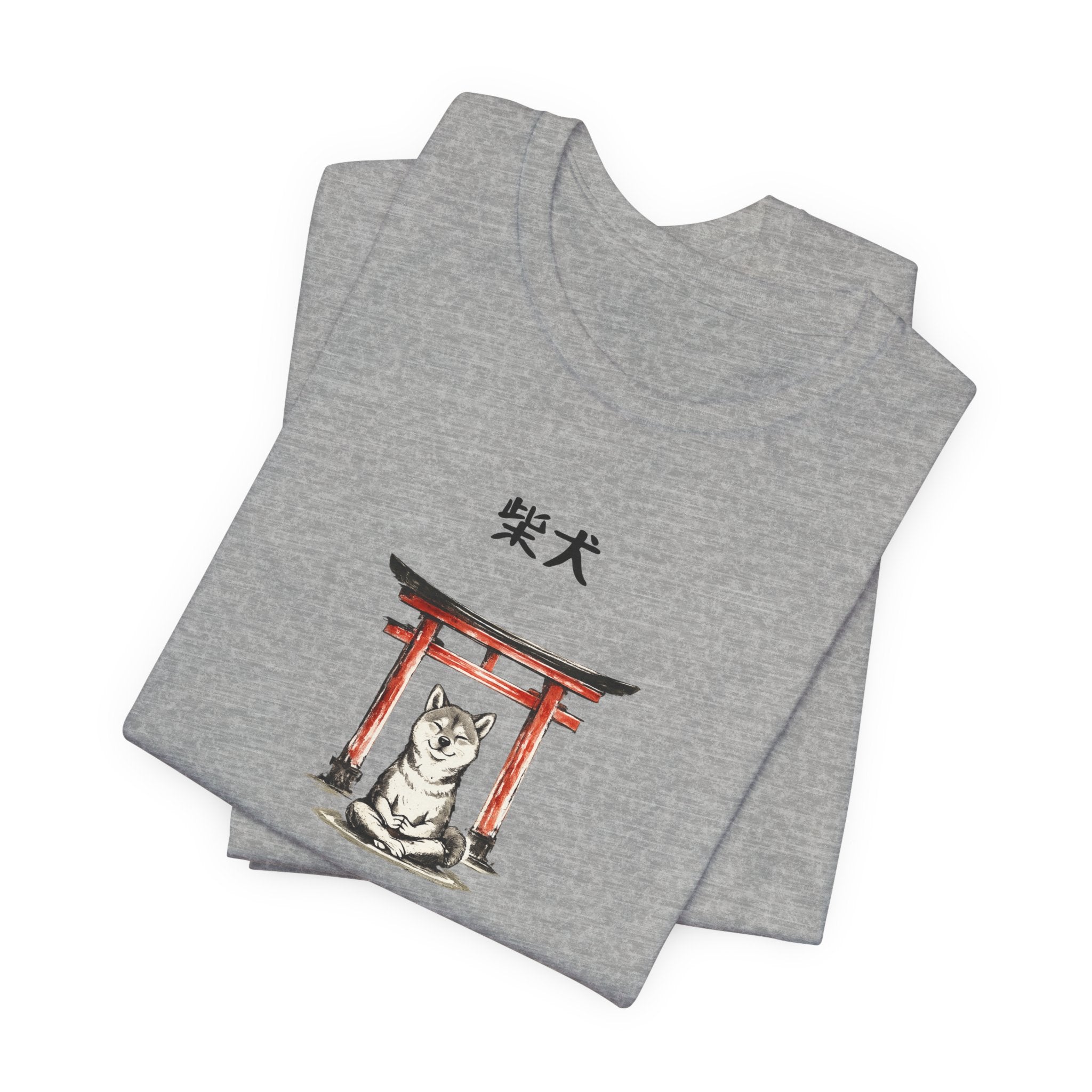 Shiba Inu Torii Gate Calm Down Your Mind T-Shirt | Japanese Zen Tee