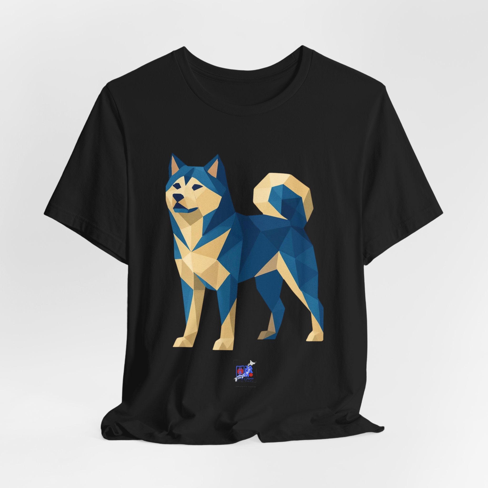 Geometric Shiba Inu T-Shirt — Low Poly Japanese Dog Art Tee