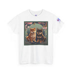 Shiba Inu Puppies Duo T-Shirt — Cute Cherry Blossom Dog Tee