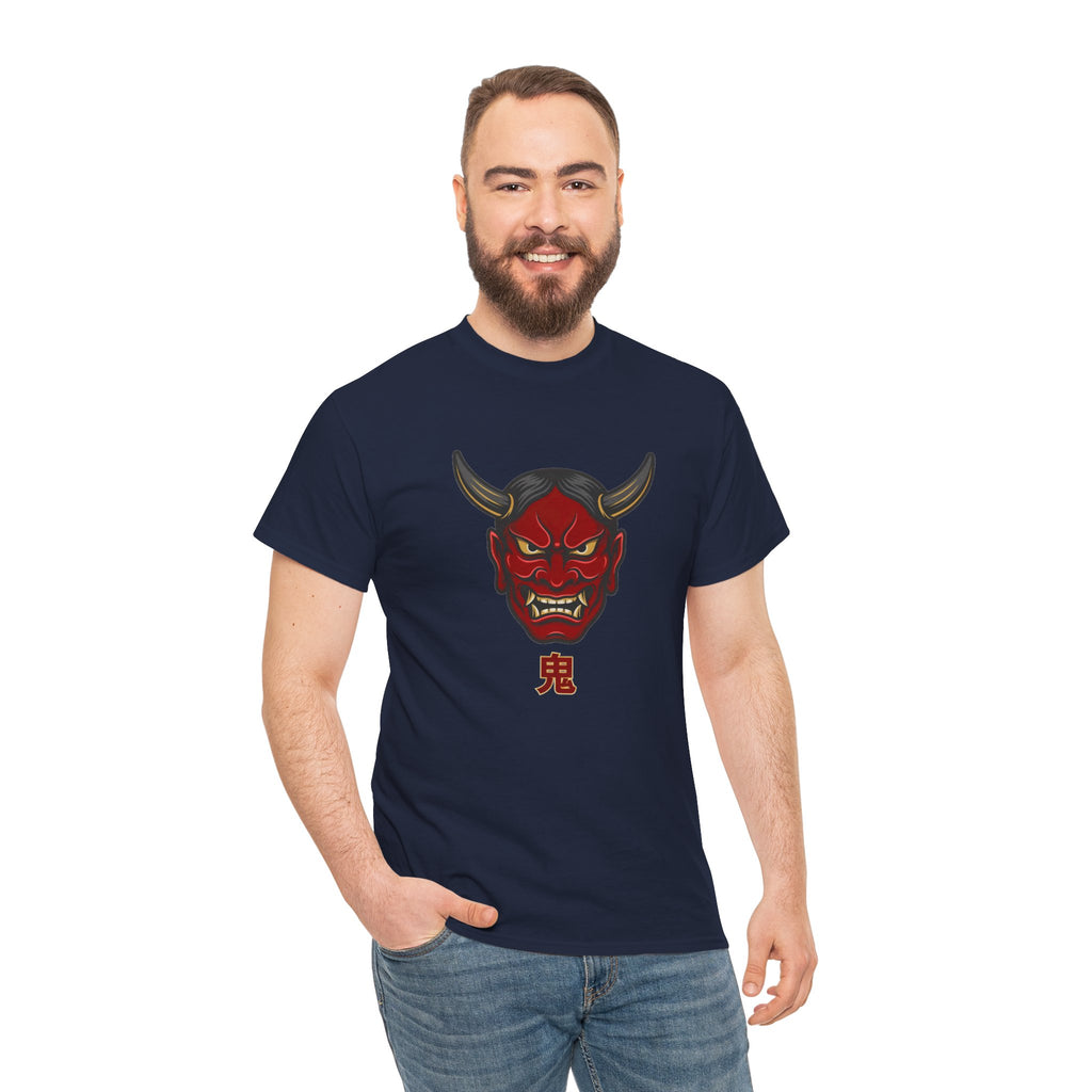 Red Oni Mask T-Shirt | Japanese Demon Hannya Graphic Tee