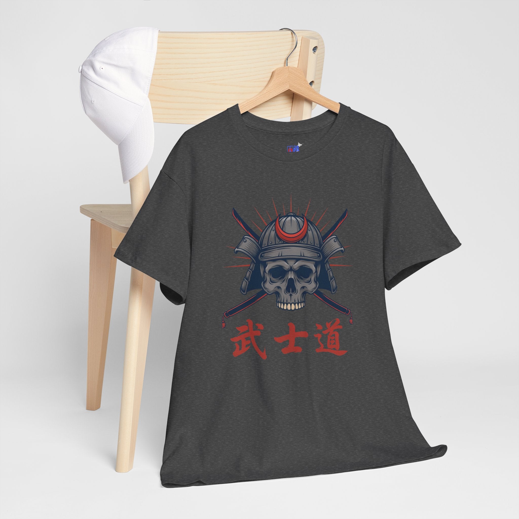 Samurai Skull T-Shirt — 武士道 Bushido Men's Graphic Tee | Japanese Warrior Dark Streetwear Shirt