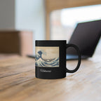 Hokusai Ktsushika Great Wave Black Ceramic Mug – Japanese Wave Art Coffee Cup (11oz/15oz)