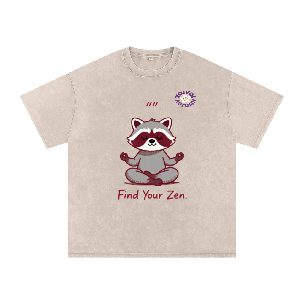 Snow Washed Oversized Cotton T-Shirt