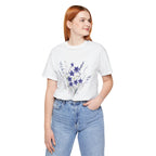 Kikyo (Balloon Flower) Floral Japanese Tee | Deep Purple Autumn Botanical Shirt