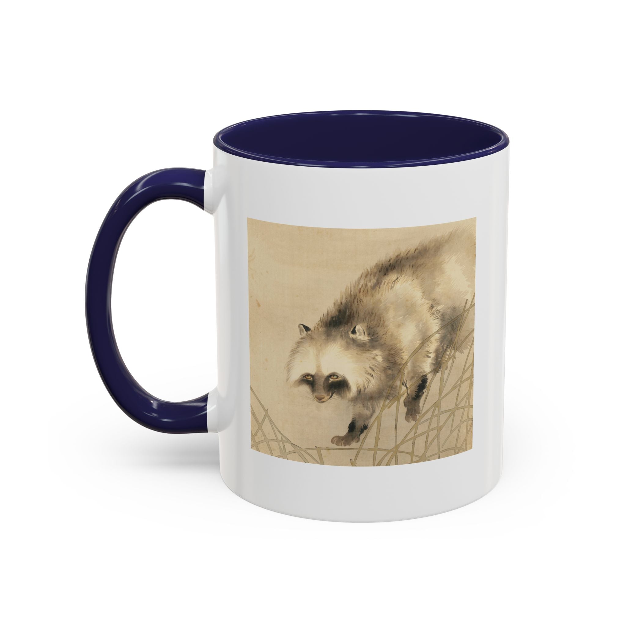 Yoshimura Hōryū "Raccoon Dog Under Moonlight" | Edo-period Japanese Art Mug — Museum Collection