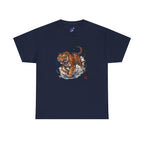 Japanese Tiger T-Shirt — 虎 Sumi-e Ink Brush Art Men's Tee | Bold Japan Graphic Shirt