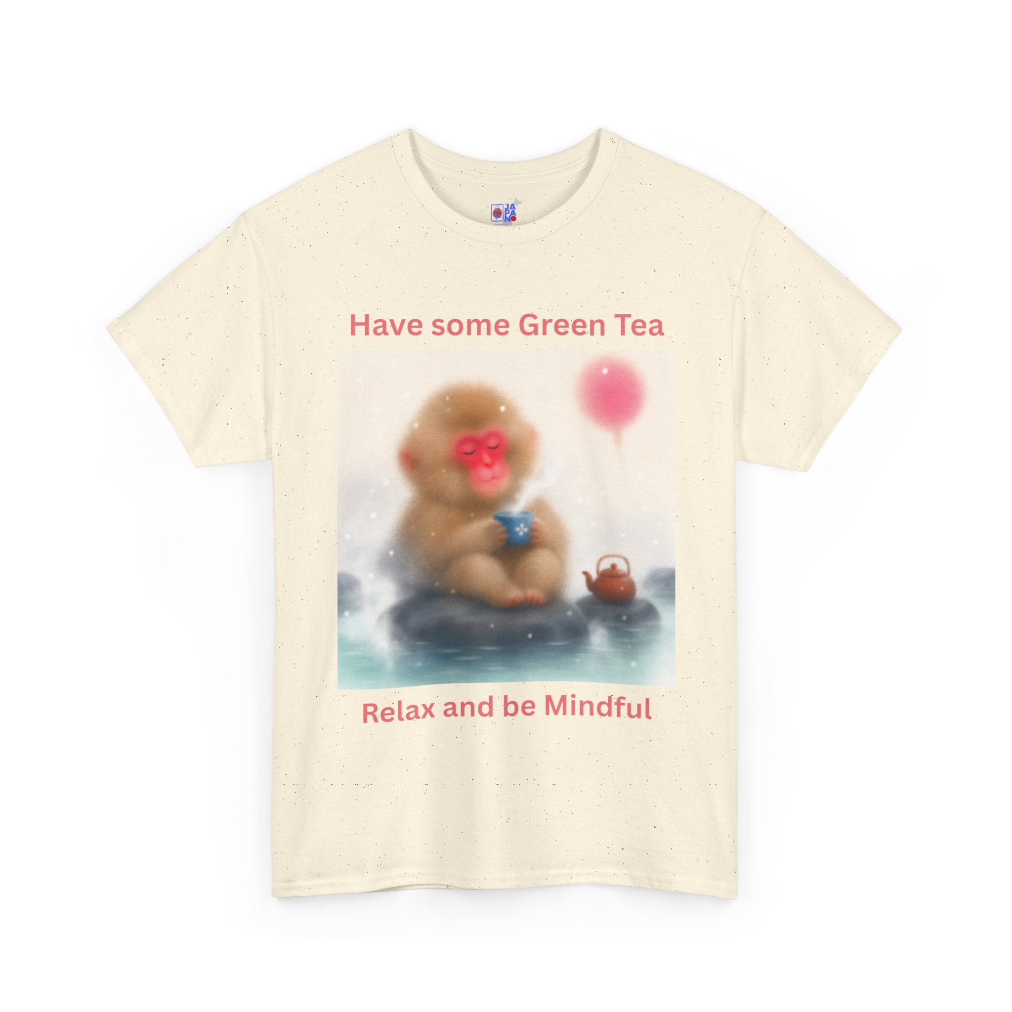 Mindful Monkey Tee — "Have Some Green Tea, Relax and Be Mindful" Cute Zen T-Shirt