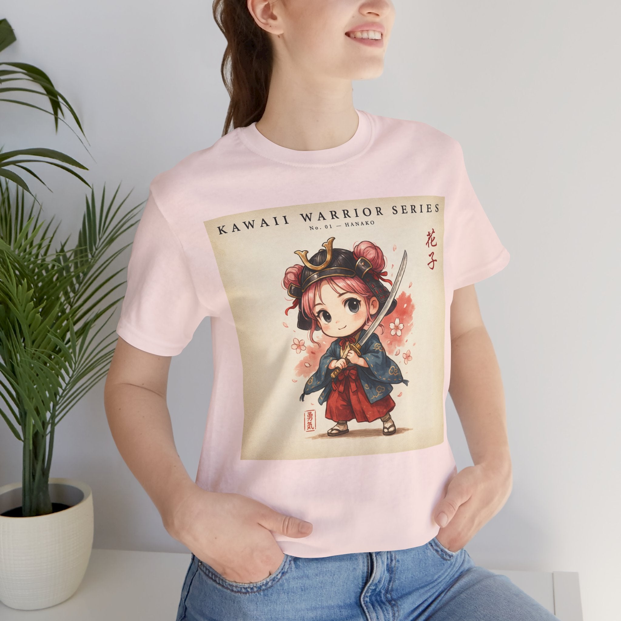 Kawaii Warrior Anime Girl Samurai T-Shirt
