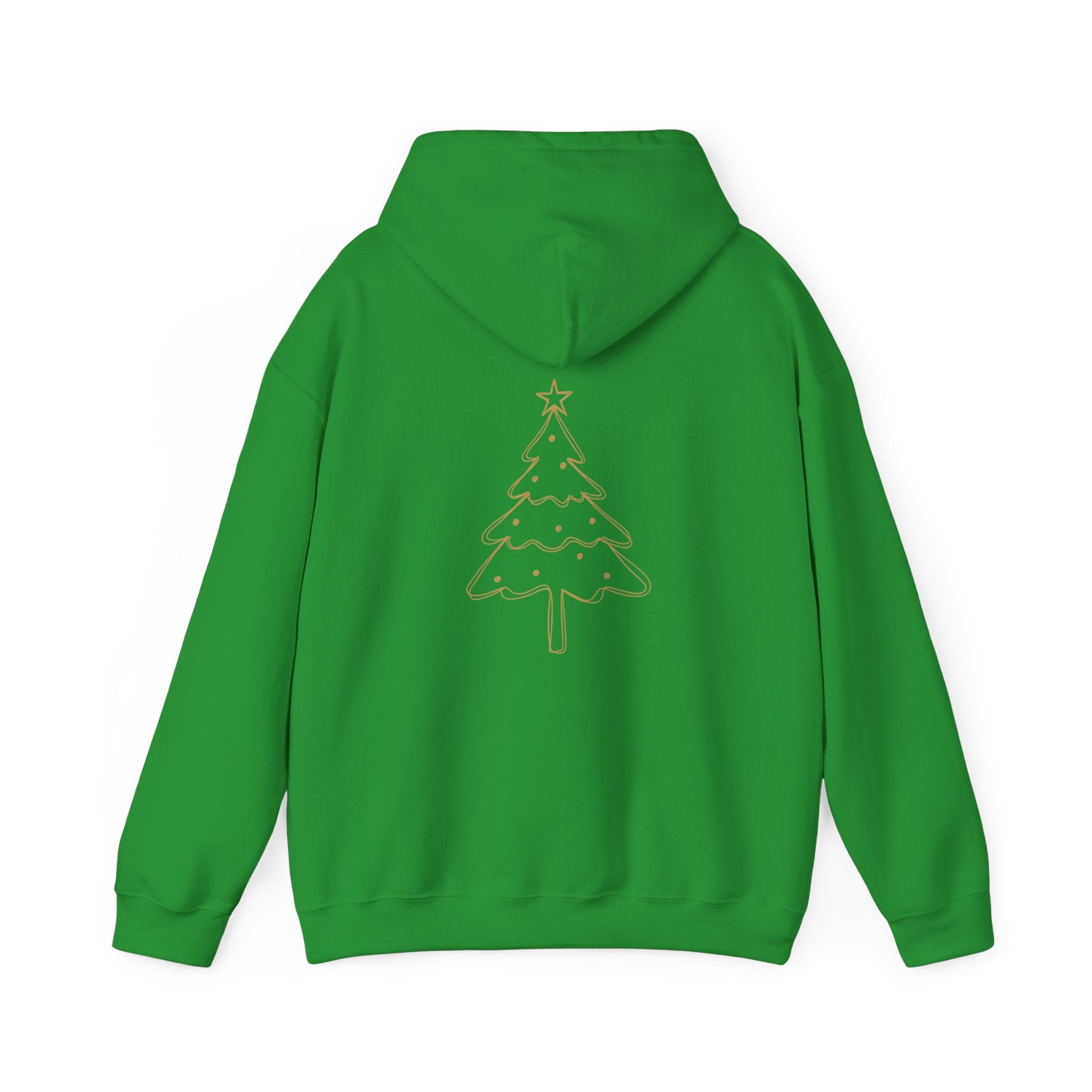 Christmas Cabin Hoodie — 'Home for the Holidays' Green Holiday Sweatshirt