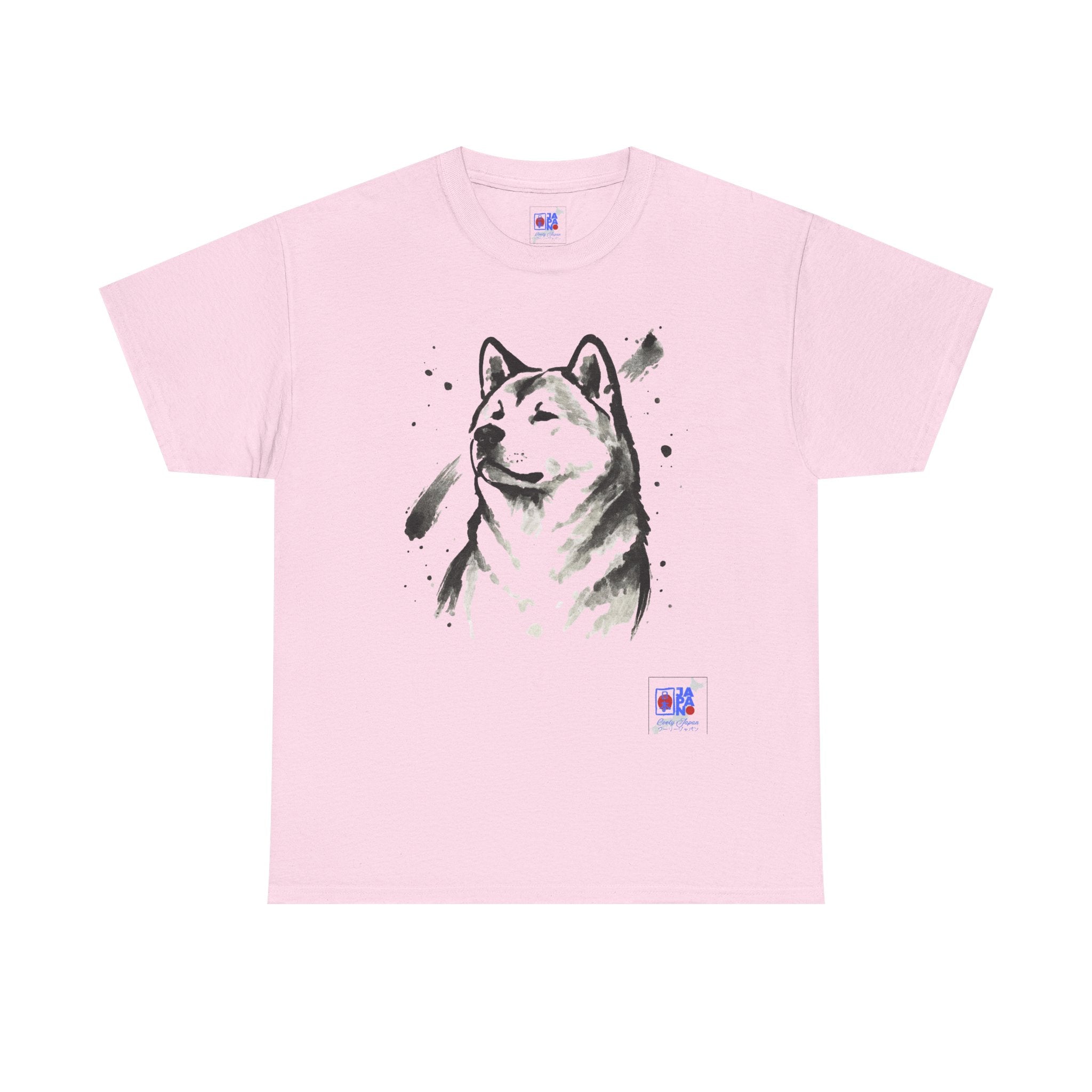 Akita Inu Sumi Ink Portrait T-Shirt — Japanese Ink Wash Dog Tee