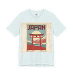 Japan Vintage Travel Poster T-Shirt — Torii Gate Sunrise Mountain Tee