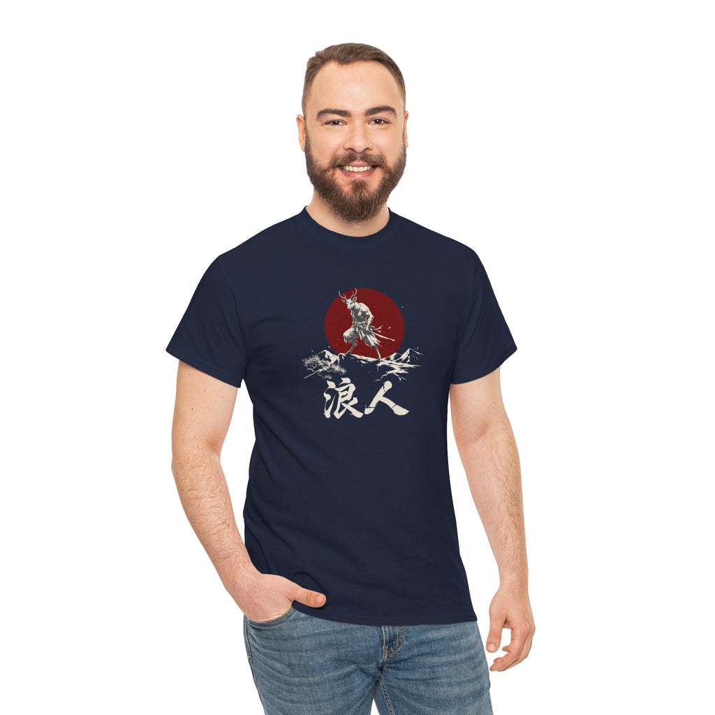 Samurai Wolf Tee — Japanese Ronin Graphic T-Shirt (浪人)