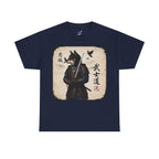 Kuro Shiba Inu Samurai Warrior T-Shirt, Bushido Japanese Dog Armor Art Tee, Loyalty Kanji Graphic Shirt, Unique Japan Gift Unisex