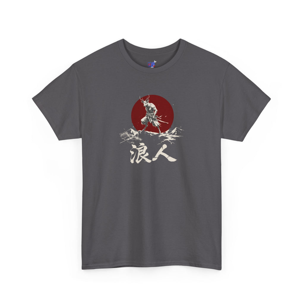 Samurai Wolf Tee — Japanese Ronin Graphic T-Shirt (浪人)