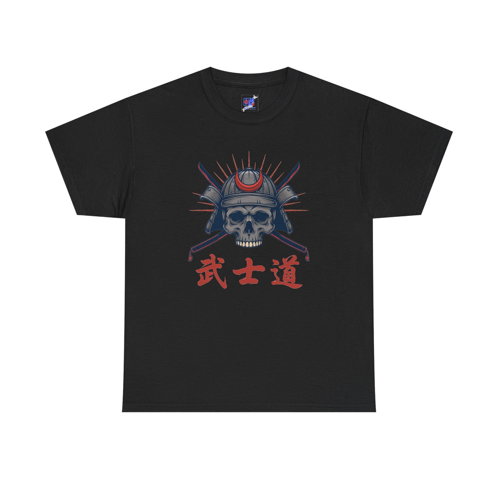 Samurai Skull Tee | Kanji Bushido Helmet Graphic Shirt