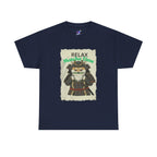 Samurai Shiba Inu Drinking Matcha Tee — Relax Matcha Time Graphic T-Shirt