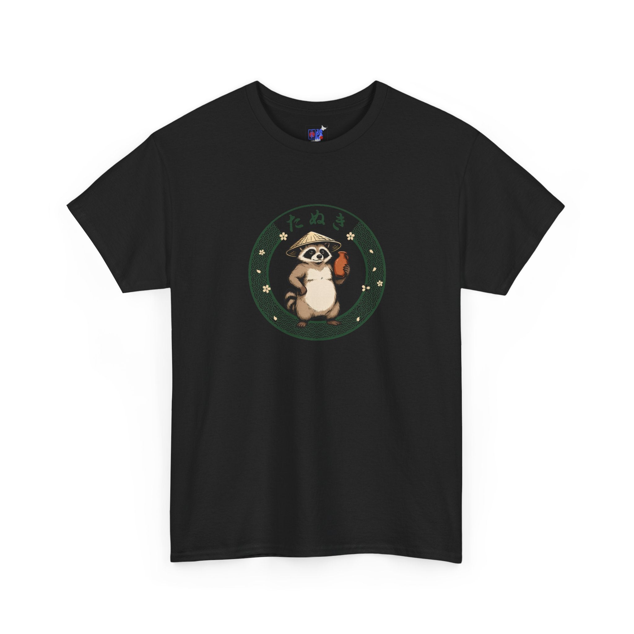 Tanuki T-Shirt | Japanese Raccoon Dog Folklore Graphic Tee | Edo Period Japan Shirt | Good Luck Gift