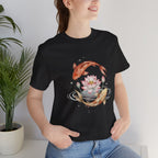 Koi and Lotus Beauty Tee | Koi Circle Floral Japanese Aesthetic
