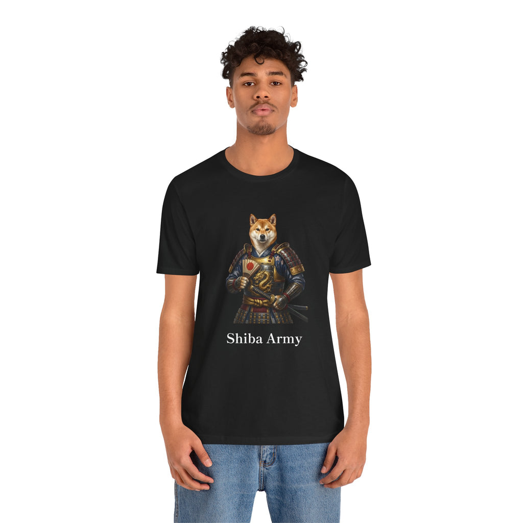 Samurai Shiba Inu T-Shirt, Shiba Army Japanese Warrior Dog Tee, Funny Dog Lover Gift - Cute Anime Samurai Shirt