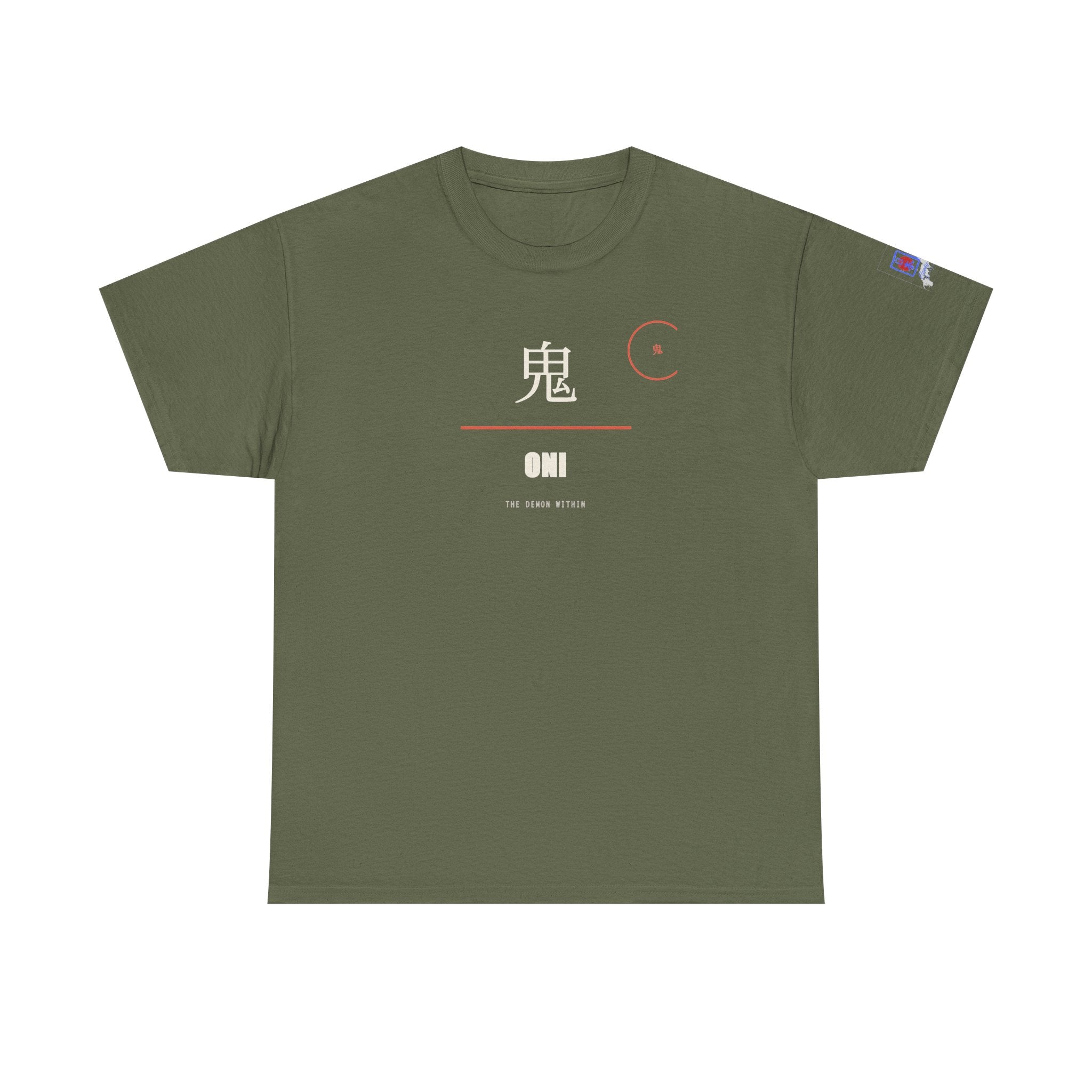 Oni T Shirt Japanese Demon Kanji Graphic Tee, Anime Lover Gift, Dark Minimalist Shirt, Halloween Costume Top