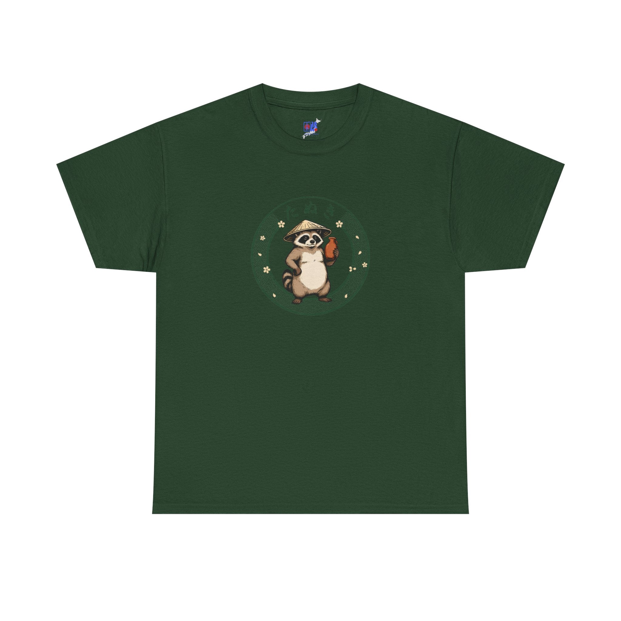 Tanuki T-Shirt | Japanese Raccoon Dog Folklore Graphic Tee | Edo Period Japan Shirt | Good Luck Gift