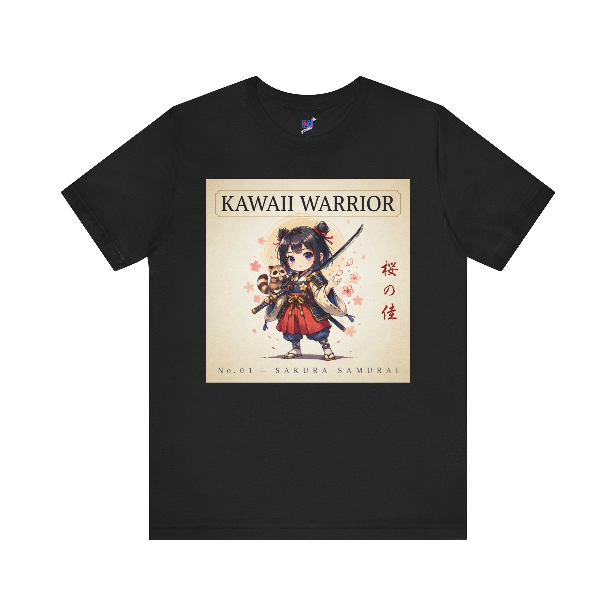 Kawaii Sakura Samurai T-Shirt — Cute Anime Warrior Tee