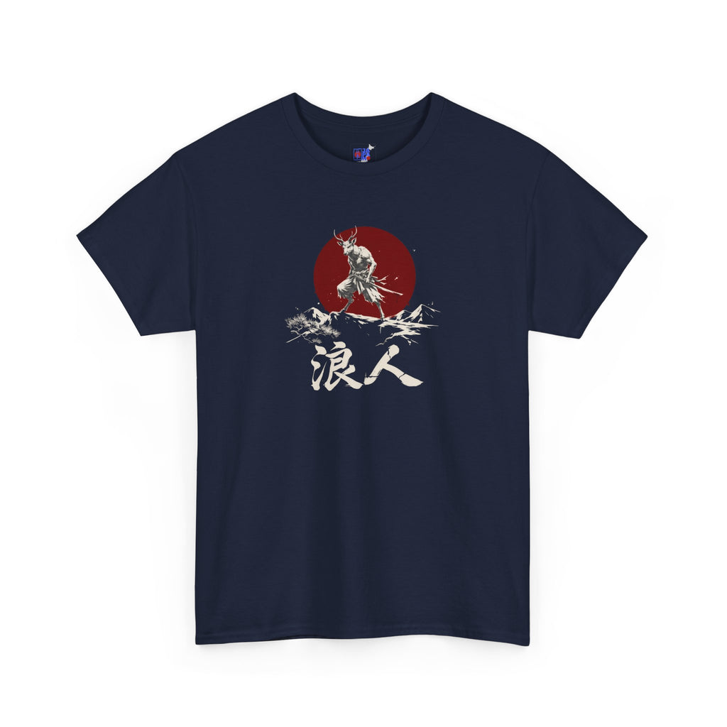 Samurai Wolf Tee — Japanese Ronin Graphic T-Shirt (浪人)