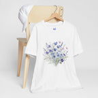 Japanese Autumn Garden Floral Tee | Kikyo Cosmos Morning Glory Bouquet