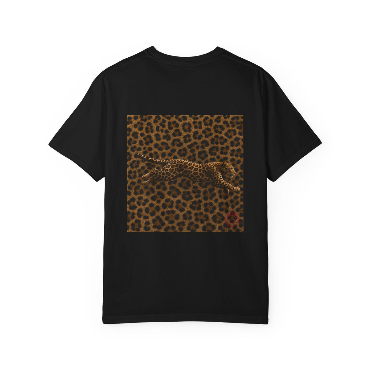Leopard Print Runner T-Shirt — Vintage Brown Graphic Tee Comfort Color 1717