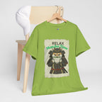 Samurai Shiba Inu Drinking Matcha Tee — Relax Matcha Time Graphic T-Shirt